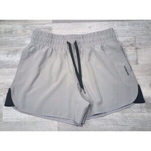 Reebok Stretch Woven Walking Shorts Women's Sizes Large Gray W/Black Ventilation